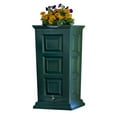 thumbnail image 1 of Good Ideas Savane Extérieur 55 Gallons à Dos Plat Baril de Pluie et Jardinière, Vert, 1 of 3