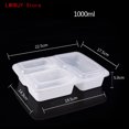 thumbnail image 1 of 5/10/20pcs Lunch Box 3 Compartment Food Storages With Lids Disposable Leak Proof Bento Box Storage Kitchen Accessories 3 grid white 20pcs, 1 of 6