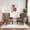 Brown, variant on AFO Button-Tufted Wingback Accent Chair set of 1, Modern Mid-Century Armchair with Thick Padded Seat, Rolled Arm & Solid Wood Legs, For Bedroom/Office/Living Room, Brown