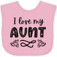 thumbnail image 3 of Inktastic I Love My Aunt Hearts Boys or Girls Baby Bib, 3 of 4