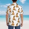 thumbnail image 3 of Lsque German Shepherd Dog pattern Hawaiian Shirt for Men, Unisex Summer Beach Casual Short Sleeve Button Down Shirts-Small, 3 of 9