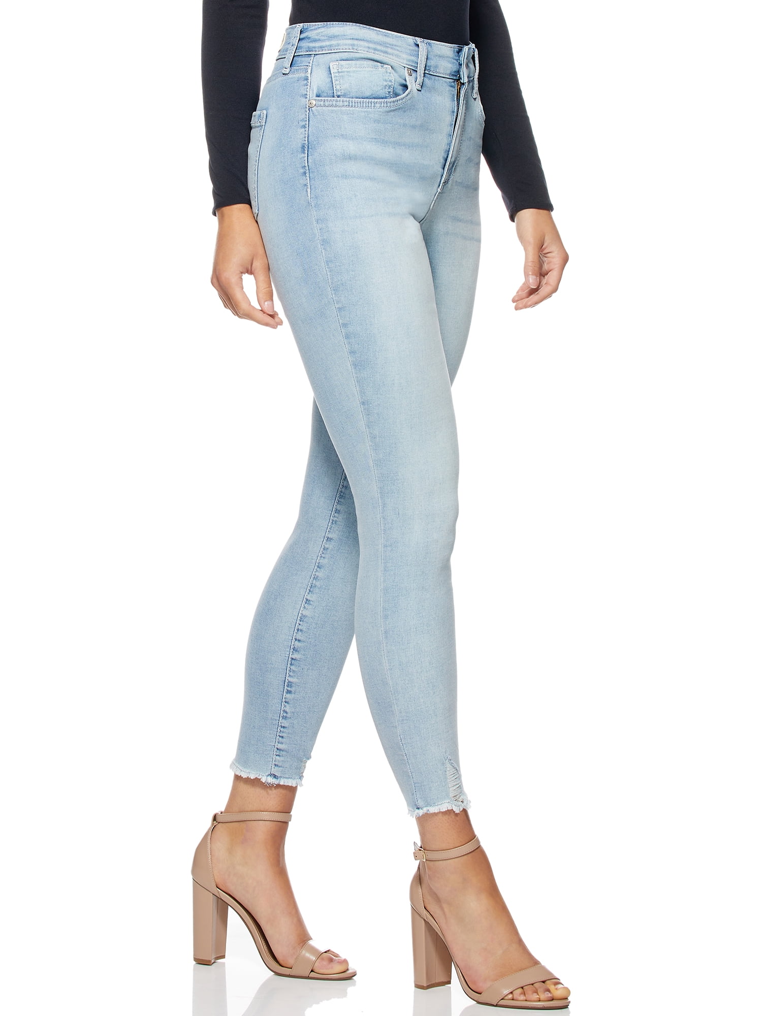 Sofia Jeans Women's Rosa Curvy High Rise Destructed Skinny Ankle Jeans