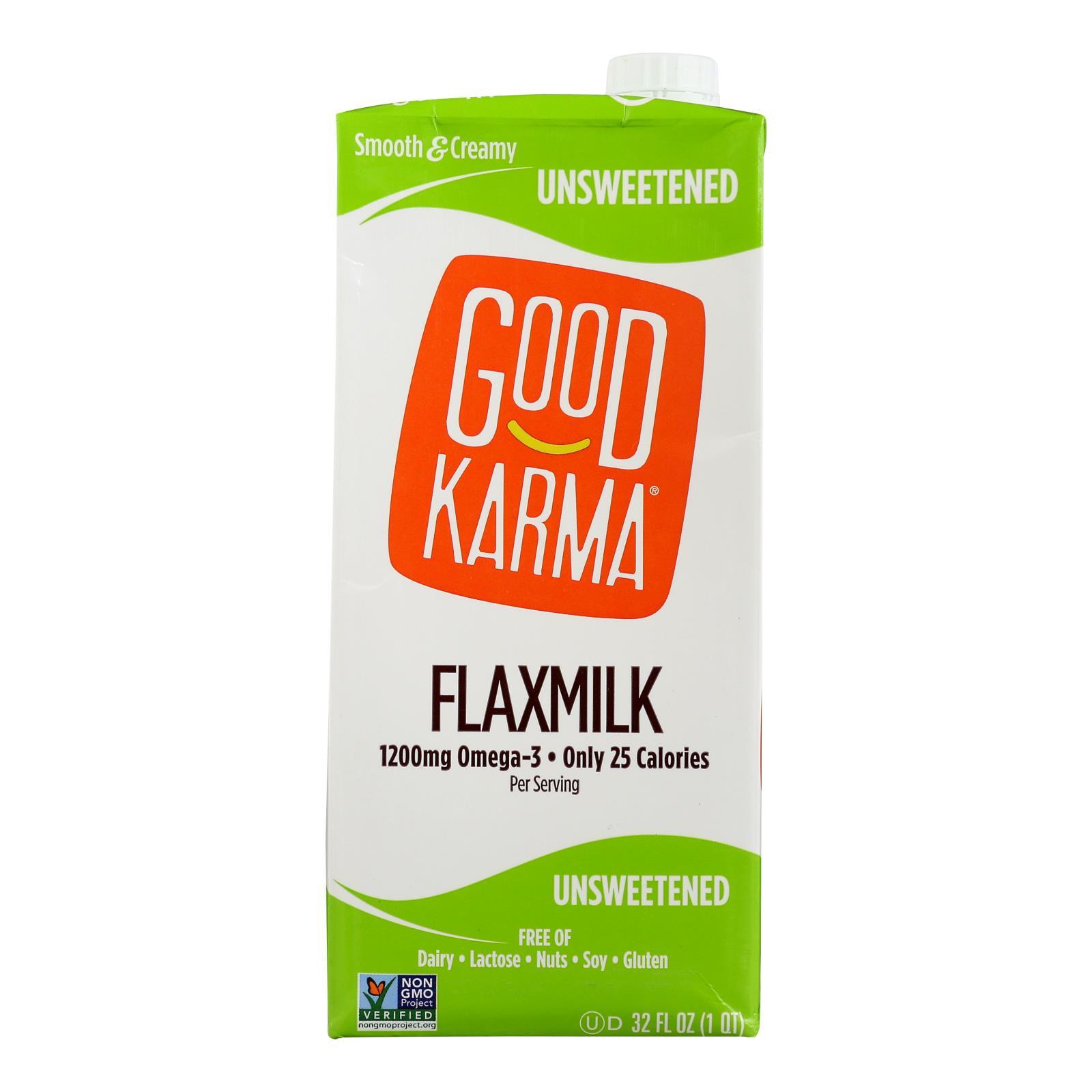 Good Karma Flaxmilk Unsweetened Case of 632 FZ
