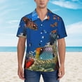 thumbnail image 4 of Haiem Colorful Coral Reef Printed Hawaiian Shirt for Men - Men’s Casual Beach Summer Shirts - Stretch Fabric with Modern Fit-Small, 4 of 9