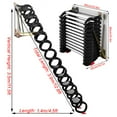 thumbnail image 6 of INTBUYING Wall-Mounted Attic Folding Ladders 14Steps Al-mg Alloy Black-White, 6 of 10