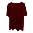 thumbnail image 4 of Kagetolytai Top Men's Casual Solid Color V-Neck Gentleman's Business Short Sleeve Fitness T-Shirt Mens Shirts Polo Shirts for Men Wine XL, 4 of 4