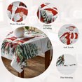 thumbnail image 5 of Grey Wood Christmas Table Cloth Waterproof Tablecloths, Gnomes Xmas Tree Poinsettia Eucalyptus Tablecloth Dining Table Cover for Kitchen Party Tabletop Outdoor, Rectangle Tablecloth 60x120 Inch, 5 of 9