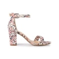 thumbnail image 3 of BLISSFUL STEP Women's Shoes Solid Color Open Toe Block High Heels Summer Sandals Pink 8, 3 of 7