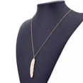 thumbnail image 2 of K-KED Long Feather Pendant Statement Necklace Women's Fashion Jewelry-Gold, 2 of 6