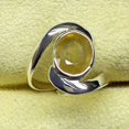 thumbnail image 1 of Bague Saphir Jaune Naturel, Bague Pierre d'Anniversaire, Ensemble de Bagues Réglables avec Lunette, Bague en Pierre de Gemmage, Bague Simple, Usage Astrologique, 1 of 3