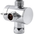 thumbnail image 1 of Way Multifunctional Shower Head Shower Faucet Diverter, Shower Head Adapter For Shower Arm Mounted, G1/2" T-valve Replacement Parts For Kitchen Sink, 1 of 4