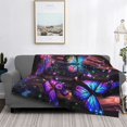 thumbnail image 6 of Throw Blanket for Couch - Colorful Butterfly Dream Soft Comfy Lightweight Cozy Warm Throw Blanket, Fuzzy Plush Flannel Blanket & Throws for Sofa and Bed All Season, 6 of 8