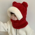 thumbnail image 5 of Winter Hats for Kids Adjustable Ski Mask Windproof Balaclava Hood (Brick Red 3-7 Years), 5 of 5