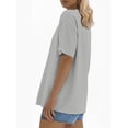 thumbnail image 6 of Womens Oversized T Shirts Loose Fit Crewneck Short Sleeve Tops Summer Casual Blouse Basic Tee, 6 of 7