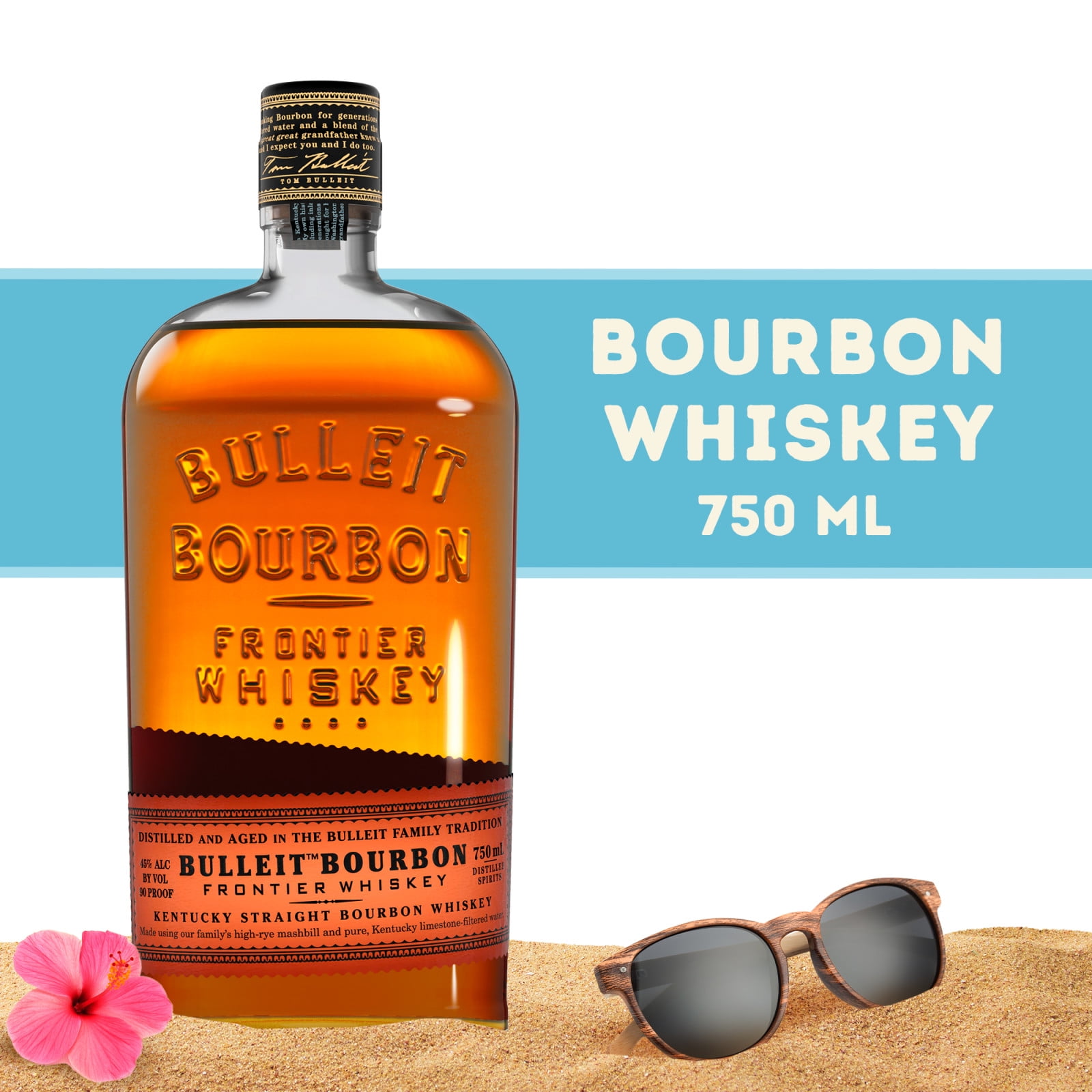 Contador programa Condensar Bulleit Bourbon Whiskey, 750 ml - Walmart.com