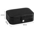 thumbnail image 2 of HLONK Jewelry Box  Small Portable Travel Case  2 Layers Organizer Display Storage Holder Box for Rings  Earrings  Necklaces  Bracelets (White), 2 of 7