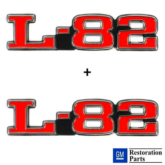 C3 CORVETTE 75-79 L-82 HOOD EMBLEMS OFFICIAL GM RESTORATION EMBLEM BOTH SIDES FITS: 75-79 CORVETTES