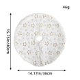 thumbnail image 4 of Mini Christmas Tree Skirts - Xmas Tree Base Cover Mat for Desktop Small Christmas Trees with Gold Stars for Xmas Home Party Decorations, 15.75x14.17Inch Festive Tree Collar for Holiday Decor, 4 of 7