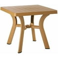 thumbnail image 3 of Compamia Viva 31" Resin Square Patio Dining Table in Teak Brown,  Grade, 3 of 10