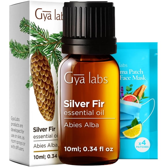 Aceite esencial Gya Labs de abeto plateado 10 mL para cabello, piel y aromaterapia