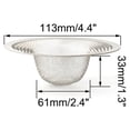 thumbnail image 2 of Unique Bargains 4.4" Dia Durable Kitchen Mesh Sink Strainer Stainless Steel Mesh Drain Catch Filter, 2 of 3