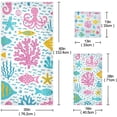 thumbnail image 3 of Dreamtimes Sea Life Bath Towel Set of 3, Absorbent Soft Bathroom Towel with Hand Towel & Washcloth for Hotel, Beach, Gym and Spa, 3 of 7