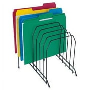 Lorell Wire Vertical File Sorter, 8 Sections, Black Metal Desktop Organizer