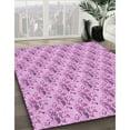 thumbnail image 3 of Ahgly Company Machine Washable Indoor Rectangle Transitional Blossom Pink Area Rugs, 6' x 9', 3 of 7