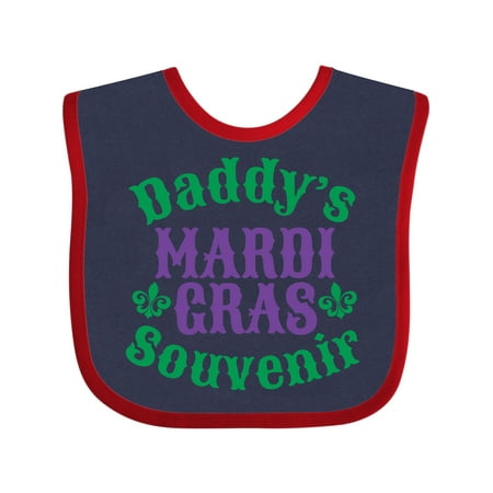

Inktastic Daddy s Mardi Gras Souvenir Gift Baby Boy or Baby Girl Bib