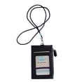 thumbnail image 2 of SPRING PARK Multi-slot Zipper Faux Leather Credit Card Badge Pass Case Holder Lanyard, 2 of 7