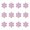 thumbnail image 2 of BGZLEU 12Pcs Winter Snowflake Ornaments Pink Snowflake Hanging Decor Pink Christmas Ornaments Plastic Glitter Crafts for Winter New Year Xmas Tree Party Home Decor, 2 of 6