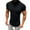 Black, variant on WMTBSRSW Mens Summer Mock Turtleneck Tops Soft Cotton Short Sleeve Casual Tee Solid Color Slim Fit Pullover Basic Tee