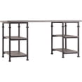 thumbnail image 2 of Weston Home Clayton Wood and Metal Writing Desk, Grey, 2 of 2