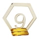 thumbnail image 5 of Números de de Acrílico Dorado para Base Rectangular para de Cumpleaños 9, 5 of 7
