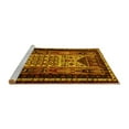 thumbnail image 2 of Ahgly Company Machine Washable Indoor Square Persian Yellow Traditional Area Rugs, 5' Square, 2 of 4