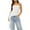 White, variant on Ovbmpzd Y2k Womens Tank Tops Basic Black Stretchable Square Neckline Sleeveless Skinny Sleeveless Tank Tops for Women,M