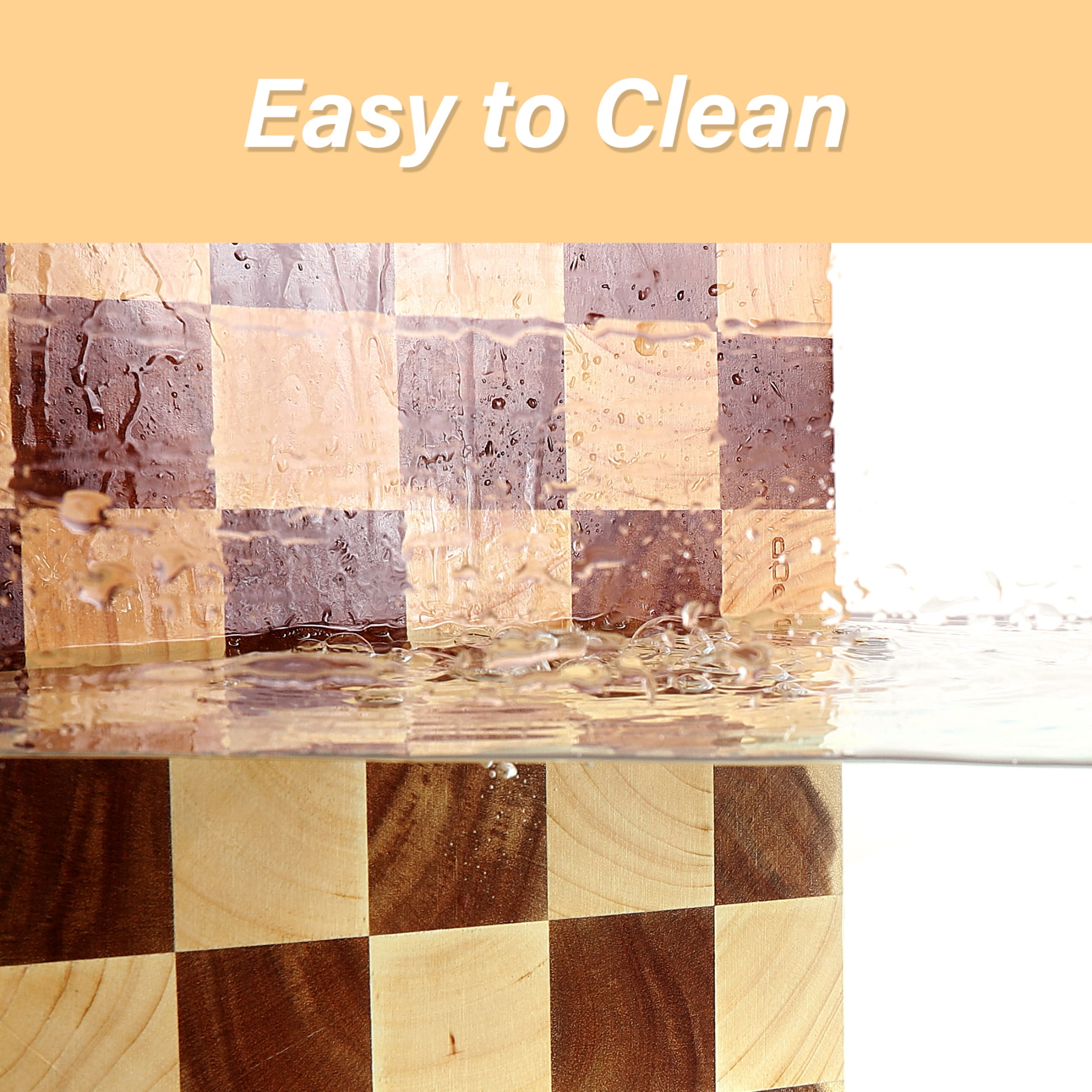 TJ POP Acacia Wood Cutting Board,End Grain Chopping Board, 14.5 x 10 x 0.8 Inch