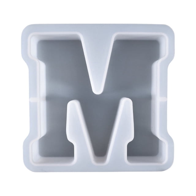 Xihbxyly Letras de Gel de Cristal para Hacer Tú Mismo, Moldes Grandes de Resina para Alfabeto, Diseño Flexible y Reutilizable, Decoración de Escritorio, Fabricación de Jabón de Cera de Vela, Decoraci