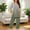 Army Green, variant on Women's Spring Summer Loose Fit Gradient Print Short Sleeve Crewneck Button Front Top and Capri Pants Pajama Set Yellow