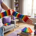 thumbnail image 3 of Forfamy 6 Pcs Rainbow Accessories Set Rainbow Costume for Women Pride Skirt Rainbow Tutu Skirt Headband Socks LGBTQ Gay Pride Accessories Rainbow Outfits, 3 of 7