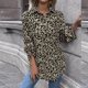 thumbnail image 2 of Blusa superior informal con estampado de leopardo y un solo pecho para mujer Pompotops  FGAJ15037, 2 of 9