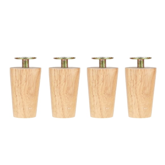 OUSITAID Wooden Table Legs Wood Furniture Leg Wooden Sofa Feet Wood Tapered Furniture Feet with Screws for Couch Sofa Bed Cabinet Ottoman Set of 4