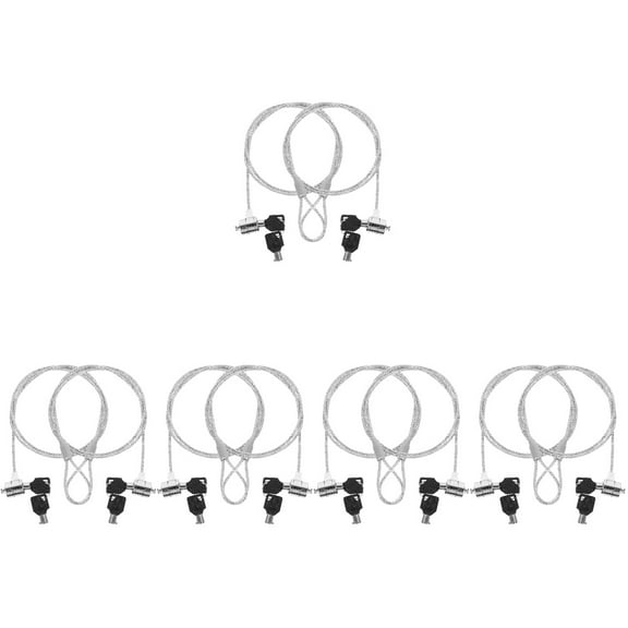 10 Sets Laptop Lock Computer Notebook and Security Cable Chain Desk Portable Monitors