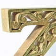 thumbnail image 5 of HANDMADE ECO-FRIENDLY "Z" WOOD ALPHABET LETTER BLOCK FOR WALL MOUNT & TABLE TOP DÉCOR- , Natural-Gold Foil Color, Traditional Design, Letter Block For Study Room, Kids Room, Living Room, Hall, Offices, 5 of 5