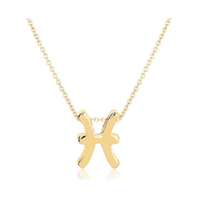Maoww Constellation Theme Friendship Necklace Creative Comfortable Ins Exquisite Durable Rust-proof Lightweight Fashion Accessory Pisces gold
