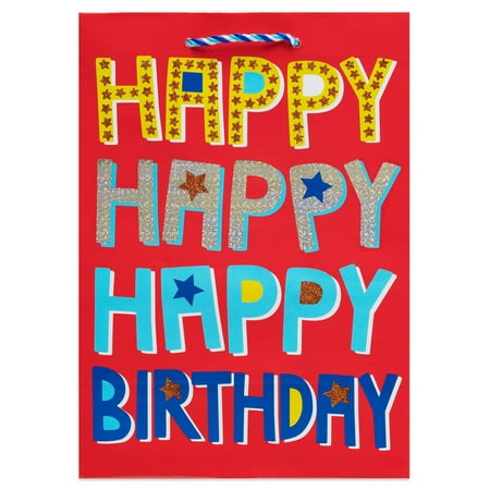 American Greetings Small Gift Bag, Happy, Happy, Happy Birthday