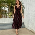 thumbnail image 4 of Maxi Dress Black with Red Polka Dot Dress Dotted 70S Vintage Sexy Street Fashion Beach Long Dresses Graphic Oversized Vestidos, 4 of 7