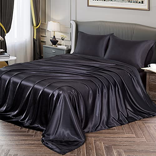 black bed sheets