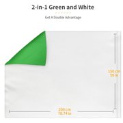 White & Green Backgrounds for Photography 5 x 7FT Polyester Chromakey Cloth