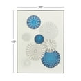 thumbnail image 3 of DecMode Blue Canvas Contemporary Radial Circles Framed Wall Art, 3 of 9